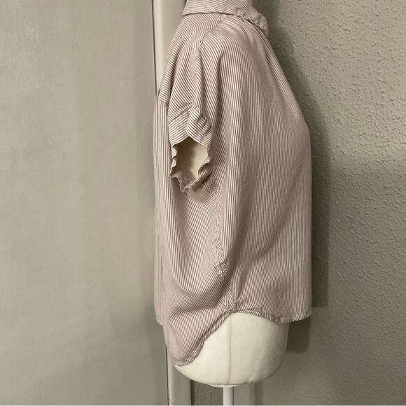 Madewell Central Luis Striped Button Down Top M Oversize Fit Casual Classic - Picture 5 of 12